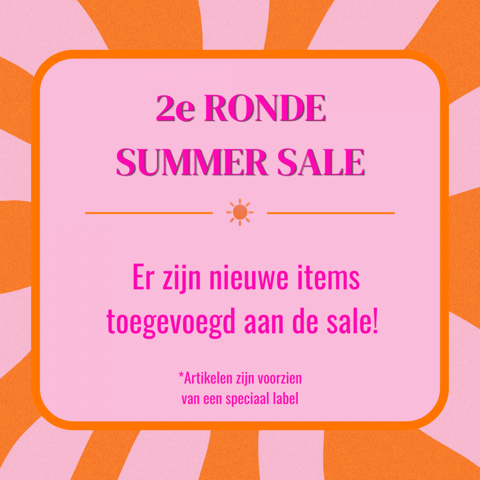 2e ronde - Summer Sale!